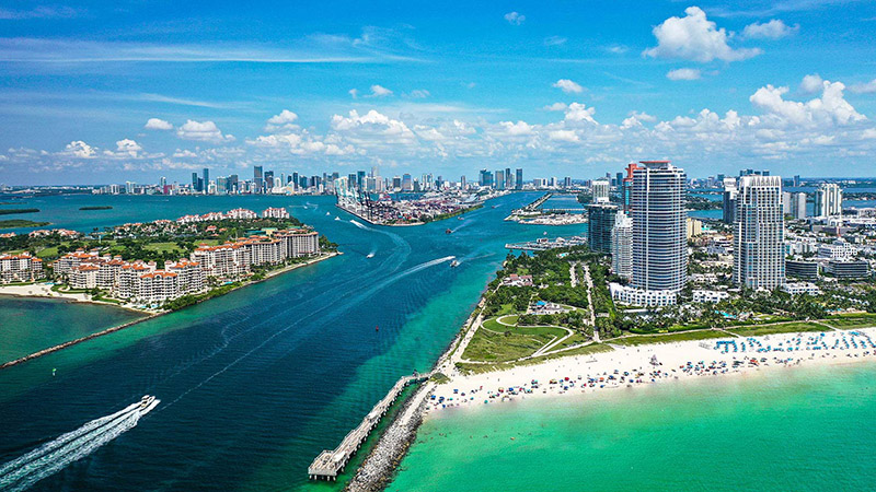 Vista aérea de Miami Beach