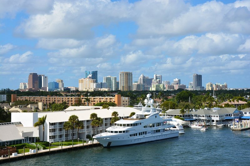 Vista de las mansiones de Fort Lauderdale